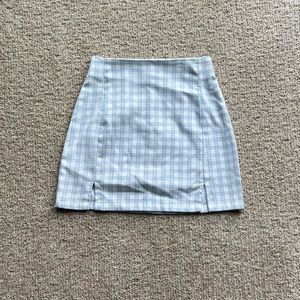 Brandy Melville Skirt Blue and White Plaid (one size)